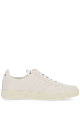 Logo-patch low-top leather sneakers Tom Ford | J1232LCL045N3WW06